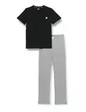 Calvin Klein Jungen Pyjama-Set Knit Kurz, Mehrfarbig (Pvhblack/W/Greyheather), 14-16 Jahre