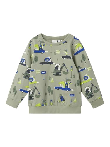 NAME IT Jungen Nmmleore Ls Bru Pb Sweatshirt, Seagrass, 98 EU