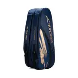 HUNDRED Cosmogear Badminton Kit-Bag (Navy, Size: Large) | Double Zipper | Bag with Front Zipper Pocket | Material: Polyester| Padded Back Straps | Easy-Carry Handle