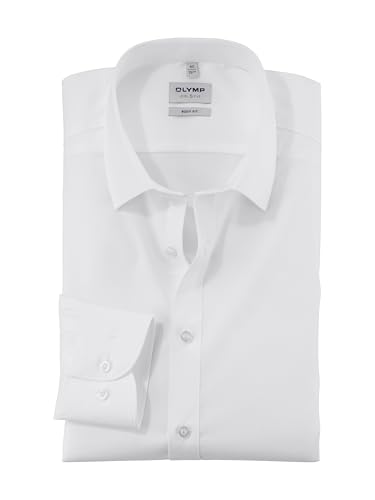 Herren Langarm Hemd "Level Five Body Fit" Weiss Gr.43