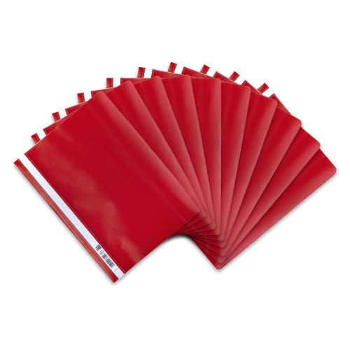 Oxford Schnellhefter A4, aus Kunststoff, rot, 10er Pack