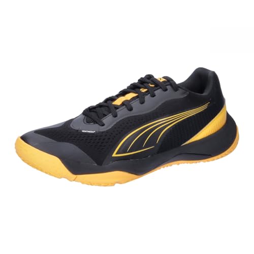 PUMA Unisex Solarstrike III Indoor Court Shoe, Black-Sun Stream White, 47 EU