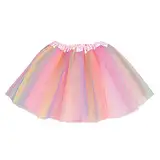 Bunter Tüllrock Kinder, Tütü Bunt Kinder Karneval Kostüm Kleinkind Feenkostüm Tüllrock - Mädchen Tutu Rock Ballettrock Pailletten Kleid Regenbogen Röcke Bunte Für