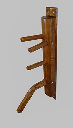 Wing Chun Semicircular Wooden Dummy with Leg (01 Walnut)