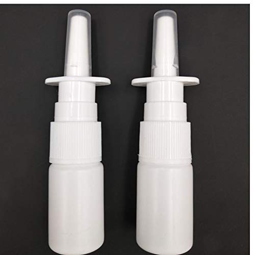 TOSSPER 2Pcs / Lot 10 ml Weiße Leere Plastiknasenspray-Flaschen Pump-Zerstäuber Mist Nasenspray nachfüllbare Flasche für medizinische Verpackungen