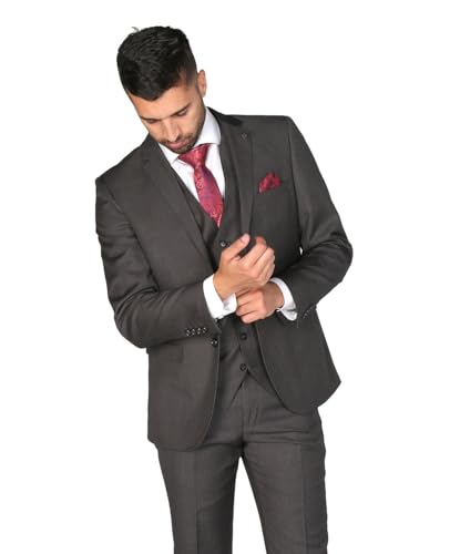 SIRRI Maßgeschneiderte formelle Herrenanzüge, passend zum dreiteiligen Hochzeitsoutfit Brust 56R-Taille 40R