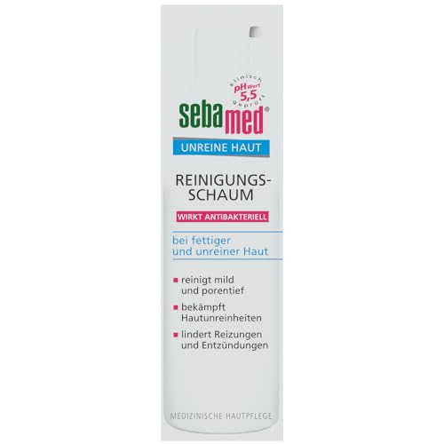 Sebamed Unreine Haut Reinigungsschaum, Gesichtsreinigung bei fettiger und unreiner Haut, ohne Mikroplastik,150 ml (1er Pack)