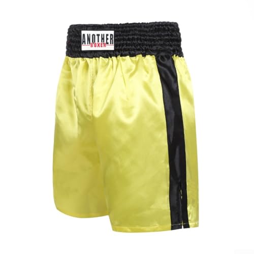 MMA Muay Thai Trainingshose Unisex Boxhose Fitness Shorts und (XXXL Gelb)