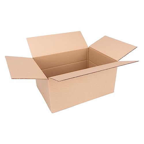 verpacking Faltkartons 400 x 300 x 200 mm Braun (Außenmaß 405 x 305 x 210 mm) variable Höhe bei 110 mm KK 90 1-wellig Versandkarton DHL Päckchen DPD GLS Hermes Päckchen Kartons (25 Stück)