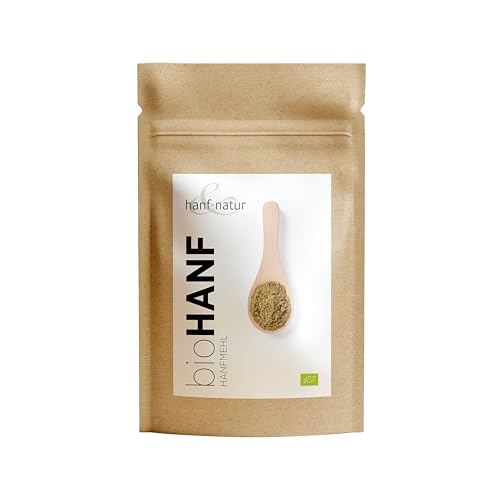 Hanf & Natur Hanfmehl Bio 800g - Ballaststoffreiches, Eiweißreiches Lebensmittel zum Kochen und Backen aus Deutschland, Bioprodukt
