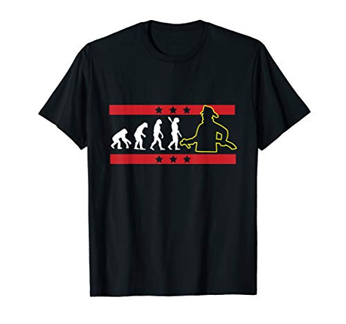 Evolution Feuerwehr Retten Löschen Bergen Berufsfeuerwehr T-Shirt