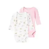 NAME IT Baby - Mädchen Nbfbody 2p Ls Orchid Pink Teddy Noos, Orchid Pink, 80