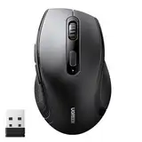 UGREEN Maus Kabellos 2.4G 1600 DPI 6 Tasten mit Nano Empfänger, 12 Monate Batterielaufzeit, 3 Einstellbare DPI-Stufe für PC Laptop iMac MacBook Microsoft Pro, Office Home, Schwarz