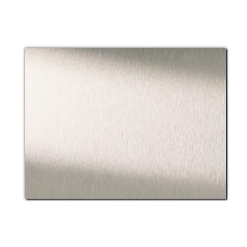 Aluverbundplatte Silber gebürstet I 15 x 20 cm I Aluschild I az137