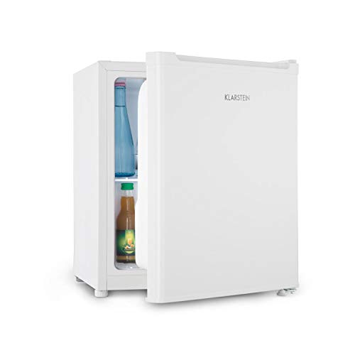 Klarstein Snoopy Eco - Mini-Kühlschrank mit Gefrierfach, 46 Liter Fassungsvermögen, 4 Liter Gefrierfach, 41dB leise, stromsparend, weiß