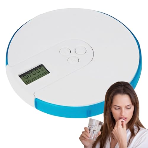 Automatischer Pillole -Distributor - Intelligenter digitaler Organisator für Pillen mit Alarm, einstellbare tägliche Erinnerung, wöchentlicher tragbarer Container | Elektronische Box für Pillen mit
