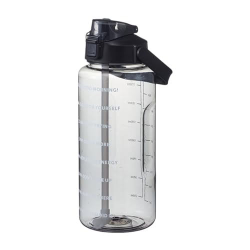 Generisch Wasserflasche 2 Liter Tragbarer Sport-wasserbecher Großvolumige Wasserflasche,2 Liter Trinkflasche mit Strohhalm,Große Trinkflasche 2L,für Die Flüssigkeitszufuhr Im Fitnessbereich