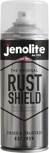 JENOLITE Rust Shield | Rostschutz Klarlack Spray | 400ml | Korrosionsschutz für Metall | Schützt vor Rost & Witterung | Autos, Motorräder, Dekorationen, blankes Metall & Lacke | Wetterfest