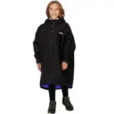 Regatta Uni Kinder Kids Junior Waterproof Changing Robes Wickelmantel, Schwarz, 9-13 Years