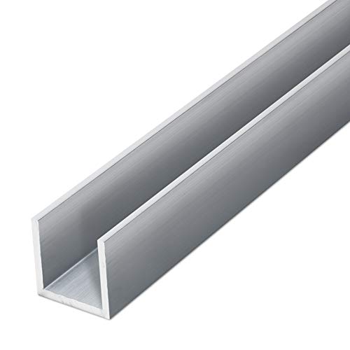 thyssenkrupp U-Profil Aluminium gepresst 15 x 15 x 15 x 2 mm in 2450 mm Länge | Aluprofil U-Profil | EN AW-6060