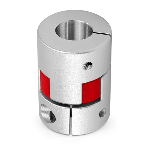 Kupplungskoppler Aluminium 8 mm x 10 mm Wellenkupplung Flexible Pflaumen Klauenkupplung Aluminiumlegierungs Gelenkverbinder für CNC-Maschine und Servostufenmotor, D20 L30