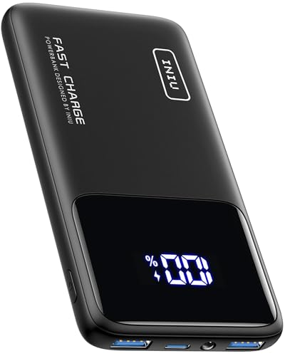 INIU Power Bank, Slimmest Fast Charging Powerbank klein Aber Stark 10000mAh USB C Input&Output, PD3.0 QC4.0 Externe Handyakkus 22.5W, kompatibel mit iPhone 15 14 13 12 Pro Max Samsung S21 iPad