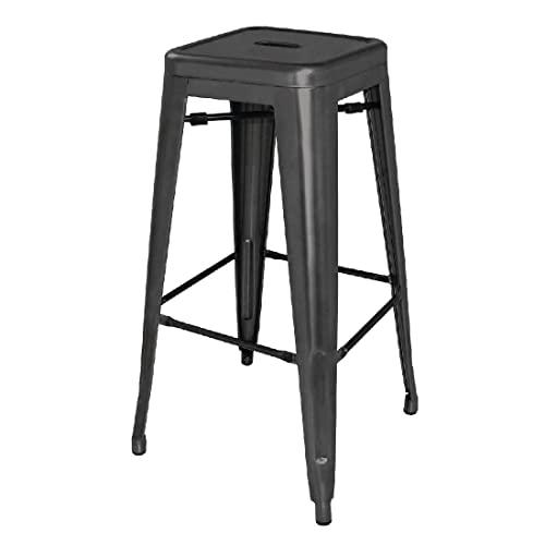 Bolero Bistrohocker, Stahl, 760 x 430 x 430 mm, Schwarz, 4 Stück