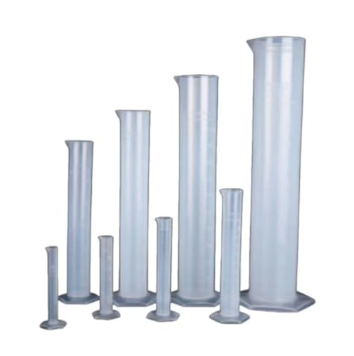 Transparenter Messzylinder mit Messgraduierung – 50 ml/100 ml/250 ml Reagenzglas aus Kunststoff for den Laborgebrauch(250ml)