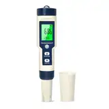 pH-Messgerät für Wasser, pH/TDS/EC/Salzgehalt/Thermometer 5 in 1 mit LCD-Display, pH-Messgerät, hohe Empfindlichkeit, automatische Temperaturkompensation, geeignet für Hydrokultur