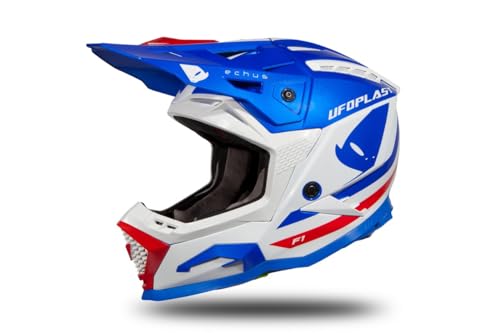 UFO PLAST Helm Echus Blau/Weiß/Rot XS