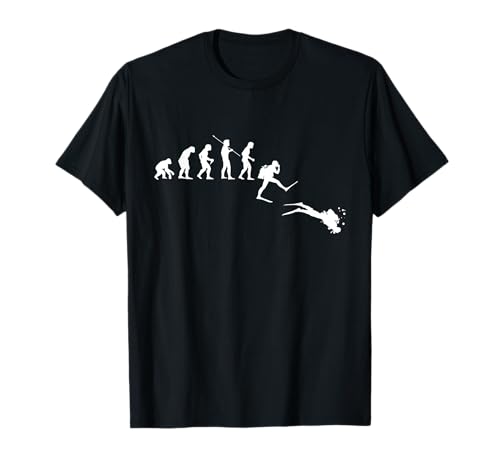 Evolution des Tauchers Geschenk Tauchlehrer Tauchschüler T-Shirt