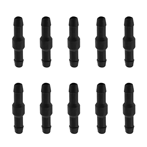 ECSiNG 10 Stück Auto Wischwasserschlauch Verbinder Spritzwasserschlauch Adapter 4mm Schwarz 2 Wege I Typ Universal