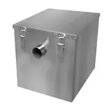 Gastro Fettabscheider Ölabscheider 35L Fettseparator Abwasser Küchenspüle Edelstahl Fettfilter Filter Fett Öl Wasser Restaurant Küche Imbiss Hotel Café 50mm Einlass Auslass Kompakt 33 H x 29 B x 39 T