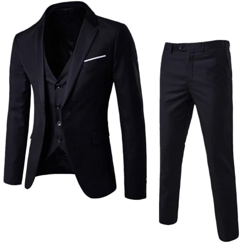 Generisch Anzughose Herren schwarz Stretch Anzughose Herren kurzgröße Anzug Hochzeit Herren 3 teilig beige Hosenanzug Anzugweste für Herren dunkelblau Set Schwarze Anzughose Herren Slim fit