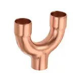 T-Stück, Y-Typ, Kupferrohrverschraubung, 3-Wege-Schweißverbinder, geteilte Verbindungsstelle für Wasserrohrleitungen, Wärmepumpensystem(9,52 x 9,52 x 9,52 mm)