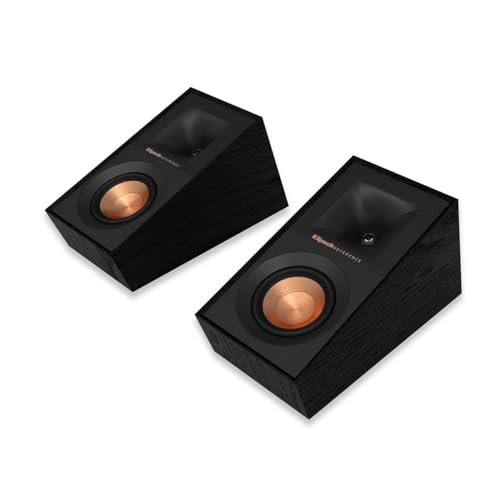 Klipsch R-40SA Black (Paar) - Sorround Dolby Atmos Lautsprecher für Heimkino Projektion Decke