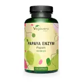 PAPAYA Enzym Vegavero® | HOCHDOSIERT: 2.100 mg reines Papain pro Tagesdosis | Hohe Enzymaktivität: 100.000 units/g | Natürlich aus Papaya | 120 Kapseln | Vegan & Ohne Zusätze