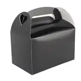 Tnfeeon 10 Schwarze Giebelboxen mit Griff, Leicht und Tragbar, Langlebige Materialien, Einfach zu Verwenden, Vielseitige Anwendungen für Partys, Hochzeiten, Geburtstage