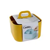 BLUE GINKGO Stapelbarer Organizer-Caddy – Tragbare Aufbewahrung aus Korea für Bad, Büro, Bastel- oder Schulbedarf (Quadratisch, Gelb)