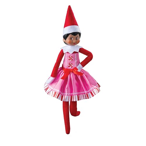 The Elf on The Shelf® Claus Couture® Pink Peppermint | Glitzerndes Tüllkleid & Pfefferminzstreifen-Oberteil | Scout Elf Outfit