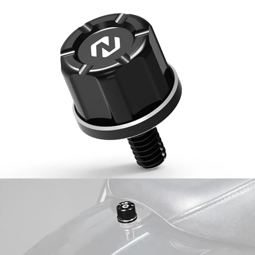 NICECNC Rücksitzschraube, kompatibel mit Harley Dyna Switchback FLD 2012–2016, Heritage Classic FLHC 107 2018–2021, Road King Classic FLHRC 2007–2020, schwarz, Ersatz für 2952A, siehe Passform