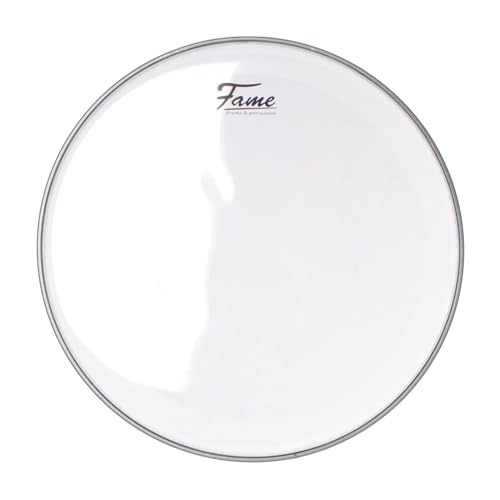 Fame Classic A2 13 Zoll Clear Tom Batter, Doppellagiges Schlagfell, Robustes Kunststoff, Transparent, Glattes Finish, Prägnanter Sound, Viel Attack, Hohe Stimmstabilität, Langlebig