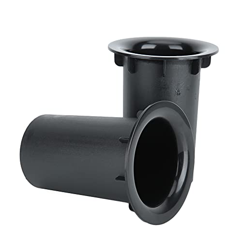 Fdit Lautsprecheranschlussrohre für Bass Enhancer, Subwoofer Air Ports Repalcement & DIY-Teile 71 mm x 102 mm Lautsprechergehäuse Anschlussrohr, 2er-Pack(Schwarz)