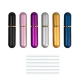 GUTERTOP 6 Stück Inhalierstift, Riechstifte ür Ätherische Öle, Wick Inhalierstift, Ätherisches Öl Tuben Aromatherapie Flasche Nasal Inhalatoren Parfüm Rohr Mit 6 Baumwoll-Dochte