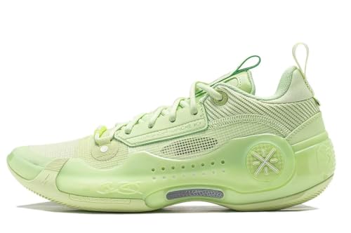 LI-NING Way of Wade 10 Serie Avocado Herren-Basketballschuhe Futter rutschfest Professionelle Stoßdämpfung Sneaker Sportschuhe Hellgrün EU 44 1/3