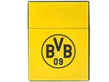 Zigarettenbox BVB SCHWARZ GELB XL BigBox für 25 Zigaretten Zigarettendose mit Sprungdeckel (Schwarz Gelb mit Logo)