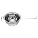 MUCKLILY Schmelztiegel Metalltopf Buttertopf Schokolade schmilzt Zubehör für die Süßigkeitenherstellung Schokoladenschmelzer Schokoladenpfanne Edelstahl 304 Silver