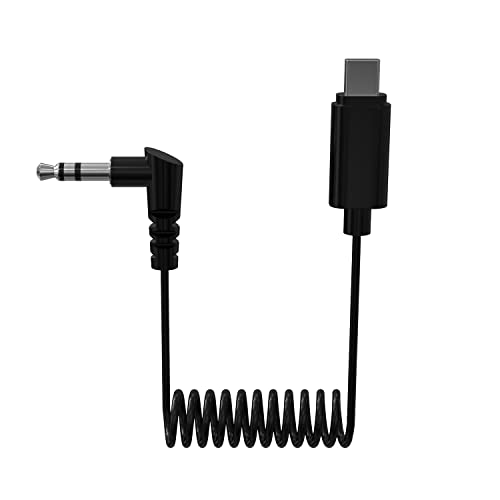 Hollyland Kabelloses Lavalier-Mikrofonsystem 3,5-mm-Stecker auf USB-Typ-C-Kopfhöreradapter, Audiokabel, kompatibel mit Galaxy/Google Pixel/Android Smartphone, für Lark 150/Lark M1, Schwarz