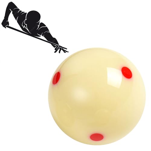 Billard Cue Ball, Billard-Queueball, Billard Trainings Queueball, 57,2 mm Billardkugeln Dot Spot Training Cue Ball Pool Standard Harz Billard Kugeln Trainingsball, Billard Kugel für Indoor Training