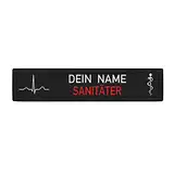 Copytec SANITÄTER Dein Name QRS Komplex Patch Herzlinie Feuerwehr Rettungdienst #37072